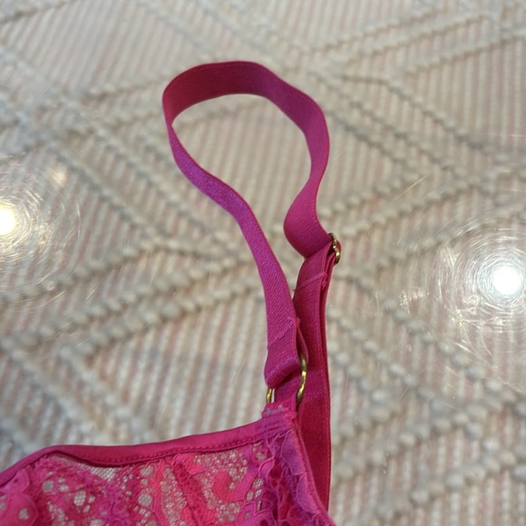 Playful Promises Felicity Hayward Vibrant Pink Lace Full Coverage Bra - Picture 8 of 8